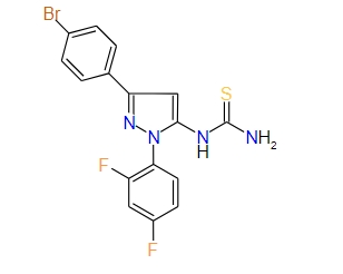 1-(3-(4-Bromophenyl)-1-(2,4-difluorophenyl)-1H-pyrazol-5-yl)thiourea, 96%