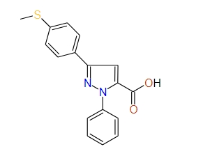 3-(4-(Methylthio)phenyl)-1-phenyl-1H-pyrazole-5-carboxylic acid, 97%