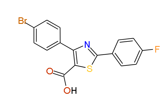 4-(4-Bromophenyl)-2-(4-fluorophenyl)thiazole-5-carboxylic acid, 97%