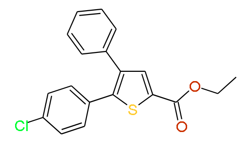 Ethyl 5-(4-chlorophenyl)-4-phenylthiophene-2-carboxylate, 97%