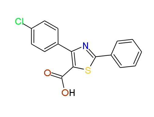 4-(4-Chlorophenyl)-2-phenylthiazole-5-carboxylic acid, 97%