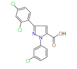 3-(2,4-Dichlorophenyl)-1-(3-chlorophenyl)-1H-pyrazole-5-carboxylic acid, 97%