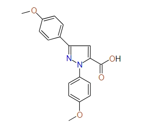 1,3-Bis(4-methoxyphenyl)-1H-pyrazole-5-carboxylic acid, 97%
