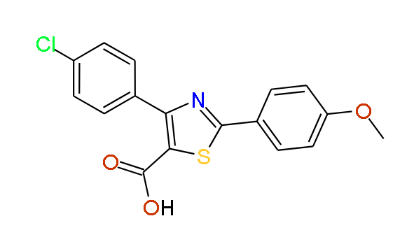 4-(4-Chlorophenyl)-2-(4-methoxyphenyl)thiazole-5-carboxylic acid, 97%