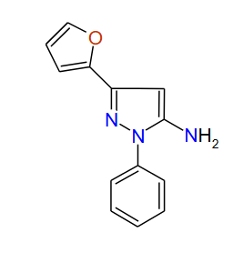 3-(Furan-2-yl)-1-phenyl-1H-pyrazol-5-amine, 97%
