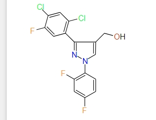 (3-(2,4-Dichloro-5-fluorophenyl)-1-(2,4-difluorophenyl)-1H-pyrazol-4-yl)methanol, 97%