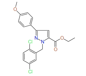 Ethyl 1-(2,5-dichlorobenzyl)-3-(4-methoxyphenyl)-1H-pyrazole-5-carboxylate, 97%