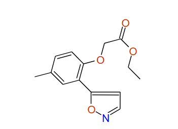 Ethyl 2-(2-(isoxazol-5-yl)-4-methylphenoxy)acetate, 97%