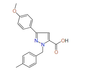 1-(4-Methylbenzyl)-3-(4-methoxyphenyl)-1H-pyrazole-5-carboxylic acid, 97%