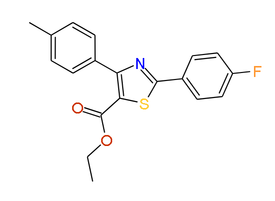 Ethyl 2-(4-fluorophenyl)-4-p-tolylthiazole-5-carboxylate, 97%