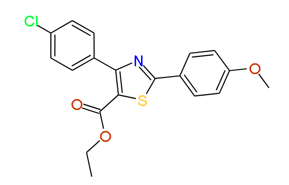 Ethyl 4-(4-chlorophenyl)-2-(4-methoxyphenyl)thiazole-5-carboxylate, 97%