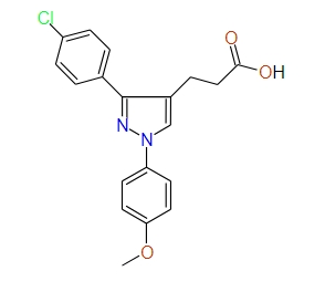 3-(3-(4-Chlorophenyl)-1-(4-methoxyphenyl)-1H-pyrazol-4-yl)propanoic acid, 97%