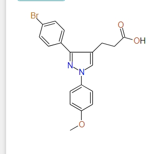 3-(3-(4-Bromophenyl)-1-(4-methoxyphenyl)-1H-pyrazol-4-yl)propanoic acid, 97%