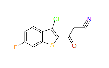3-(3-Chloro-6-fluorobenzo[b]thiophen-2-yl)-3-oxopropanenitrile, 97%