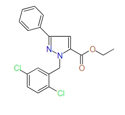 Ethyl 1-(2,5-dichlorobenzyl)-3-phenyl-1H-pyrazole-5-carboxylate, 97%