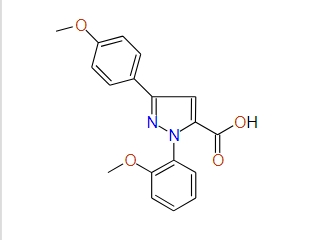 1-(2-Methoxyphenyl)-3-(4-methoxyphenyl)-1H-pyrazole-5-carboxylic acid, 97%