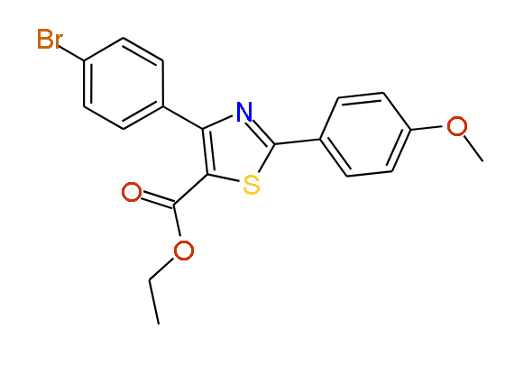 Ethyl 4-(4-bromophenyl)-2-(4-methoxyphenyl)thiazole-5-carboxylate, 97%