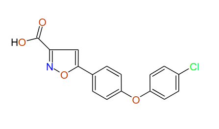 5-(4-(4-Chlorophenoxy)phenyl)isoxazole-3-carboxylic acid, 97%
