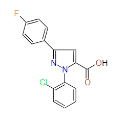 1-(2-Chlorophenyl)-3-(4-fluorophenyl)-1H-pyrazole-5-carboxylic acid, 97%