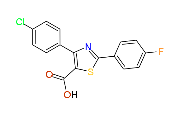 4-(4-Chlorophenyl)-2-(4-fluorophenyl)thiazole-5-carboxylic acid, 97%