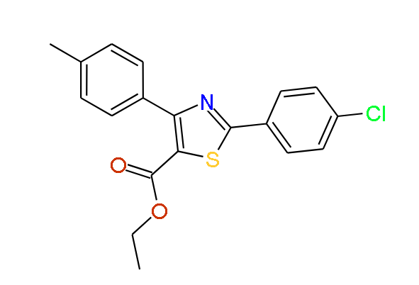 Ethyl 2-(4-chlorophenyl)-4-p-tolylthiazole-5-carboxylate, 97%