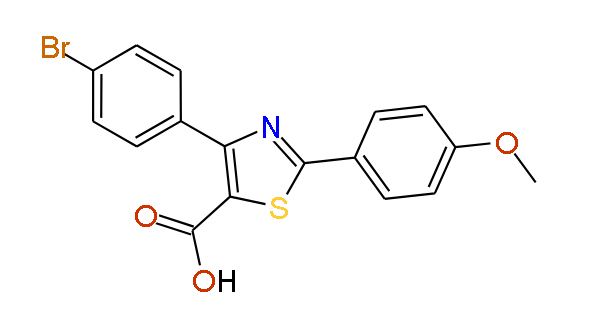 4-(4-Bromophenyl)-2-(4-methoxyphenyl)thiazole-5-carboxylic acid, 97%