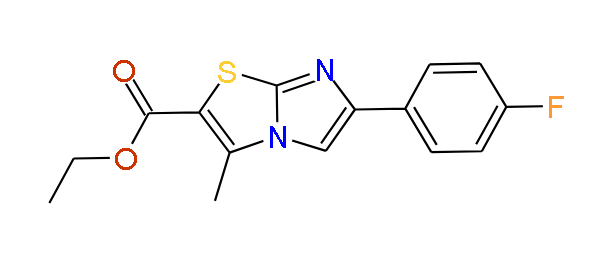 6-(4-Fluorophenyl)-3-methylimidazo[2,1-b]thiazole-2-carboxylic acid ethyl ester, 97%