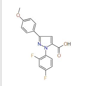 1-(2,4-Difluorophenyl)-3-(4-methoxyphenyl)-1H-pyrazole-5-carboxylic acid, 97%
