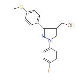 (1-(4-Fluorophenyl)-3-(4-(methylthio)phenyl)-1H-pyrazol-4-yl)methanol, 97%