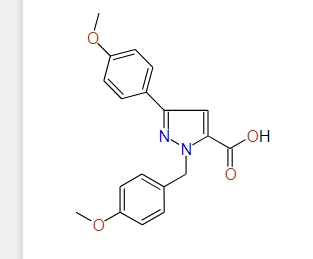 1-(4-Methoxybenzyl)-3-(4-methoxyphenyl)-1H-pyrazole-5-carboxylic acid, 97%