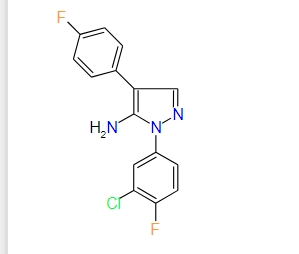 1-(3-Chloro-4-fluorophenyl)-4-(4-fluorophenyl)-1H-pyrazol-5-amine, 97%