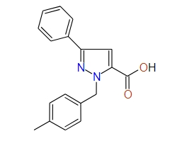 1-(4-Methylbenzyl)-3-phenyl-1H-pyrazole-5-carboxylic acid, 97%