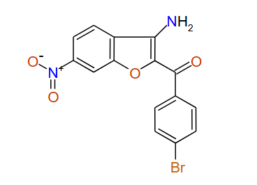 (3-Amino-6-nitrobenzofuran-2-yl)(4-bromophenyl)methanone, 97%