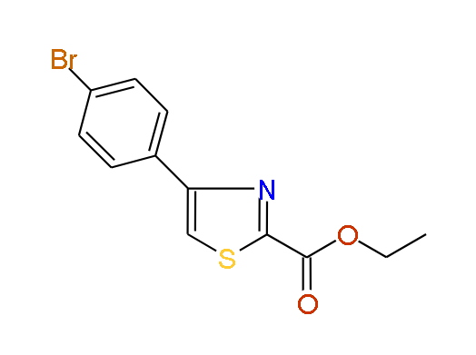 Ethyl 4-(4-bromophenyl)-2-thiazole carboxylate, 97%