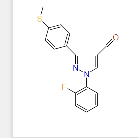 1-(2-Fluorophenyl)-3-(4-(methylthio)phenyl)-1H-pyrazole-4-carbaldehyde, 97%