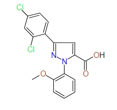 3-(2,4-Dichlorophenyl)-1-(2-methoxyphenyl)-1H-pyrazole-5-carboxylic acid, 97%
