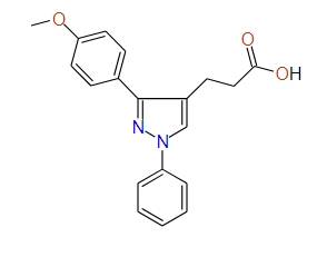 3-(3-(4-Methoxyphenyl)-1-phenyl-1H-pyrazol-4-yl)propanoic acid, 97%