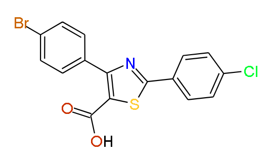 4-(4-Bromophenyl)-2-(4-chlorophenyl)thiazole-5-carboxylic acid, 97%