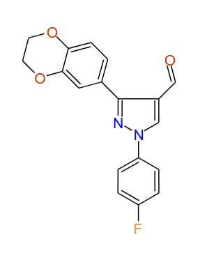1-(4-Fluorophenyl)-3-(2,3-dihydrobenzo[b][1,4]dioxin-6-yl)-1H-pyrazole-4-carbaldehyde, 97%