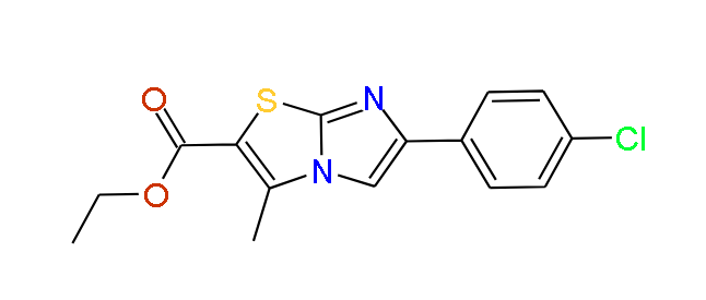 6-(4-Chlorophenyl)-3-methylimidazo[2,1-b]thiazole-2-carboxylic acid ethyl ester, 97%