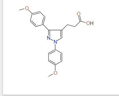 3-(1,3-bis(4-Methoxyphenyl)-1H-pyrazol-4-yl)propanoic acid, 97%