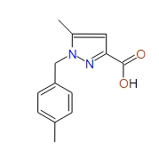 1-(4-Methylbenzyl)-5-methyl-1H-pyrazole-3-carboxylic acid, 97%