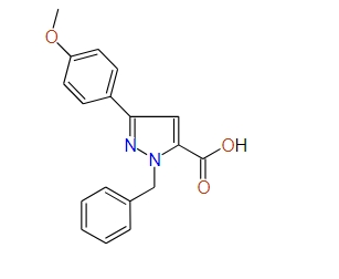 1-Benzyl-3-(4-methoxyphenyl)-1H-pyrazole-5-carboxylic acid, 97%