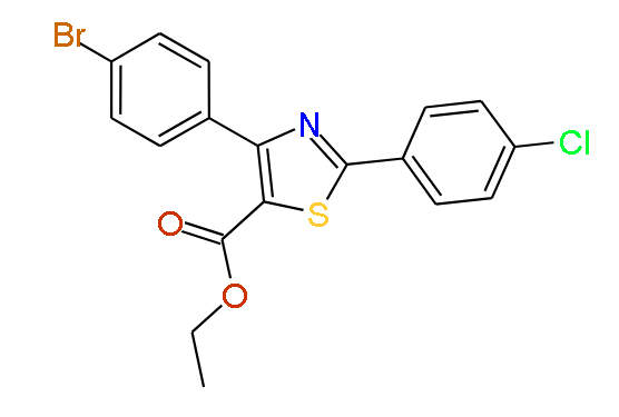 Ethyl 4-(4-bromophenyl)-2-(4-chlorophenyl)thiazole-5-carboxylate, 97%