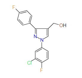 (1-(3-Chloro-4-fluorophenyl)-3-(4-fluorophenyl)-1H-pyrazol-4-yl)methanol, 97%